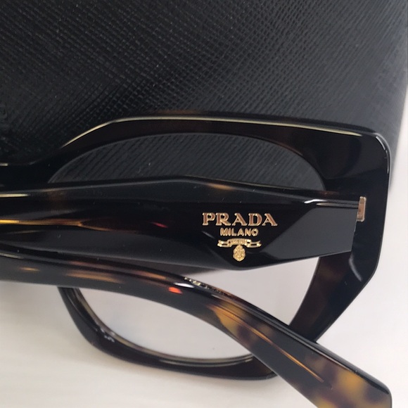 New Authentic Prada Demo Butterfly Ladies Eyeglasses PR 18WV 2AU1O1 52. - Picture 9 of 15